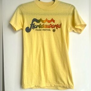 SINGLE STITCH Floridaworld Music Festival Vintage Tee